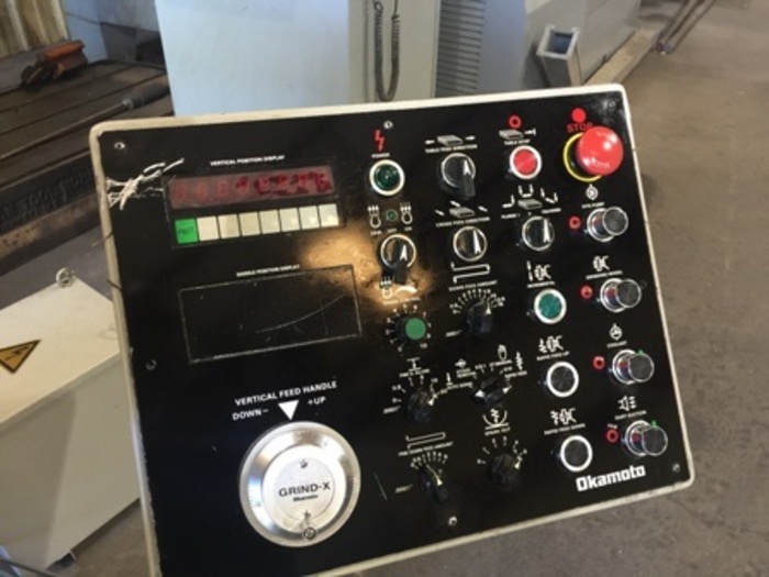 Used 6" x 18" Okamoto ACC-618-DX3 Horizontal Surface Grinder,VS Cross Feed, IDF. 1996