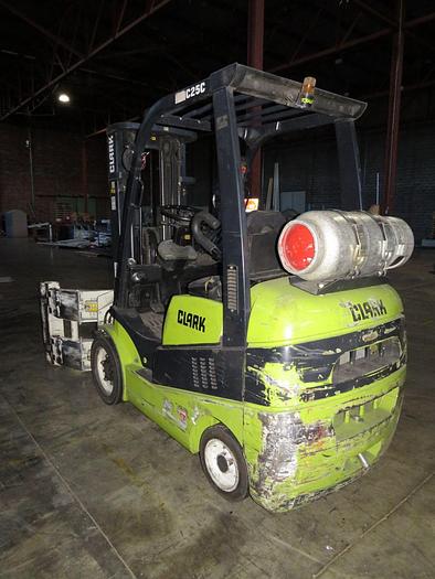 Used Clark Mdl. C25CL Fork lift with Cascades Clamp