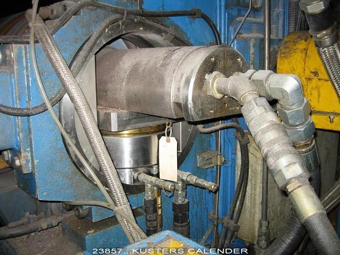 Used Kusters  Calender Two 3-Roll Soft Units, 150" Wide Rolls, Max Linear Pressure, 350 N/Mm, 2000Fpm Speed, Temperature 200 Degrees C 1 Ron Rolls, Temperature 110 Degrees C Covered Roll With Drive 3, Spare Rolls, Complete System #23857