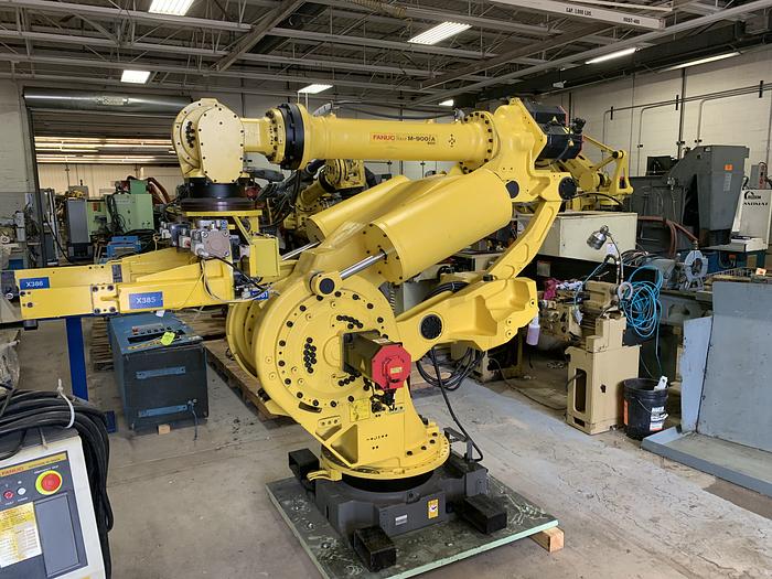 Used FANUC M900iA/600 6 AXIS CNC ROBOT WITH R30iA CONTROLLER