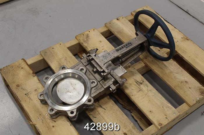 Used Dezurik 6" Hand Operated Knife Gate Valve #42899