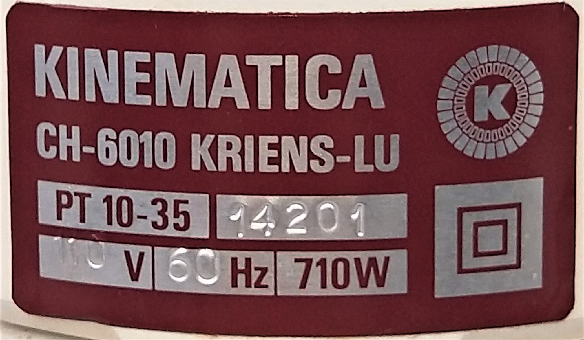 Used Kinematica (Brinkmann) Polytron PT 10/35 Blade-type Homogenizer with PCU-11 Controller and Probe