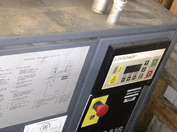 Used 25 HP ATLAS COPCO AIR COMPRESSOR – GA18