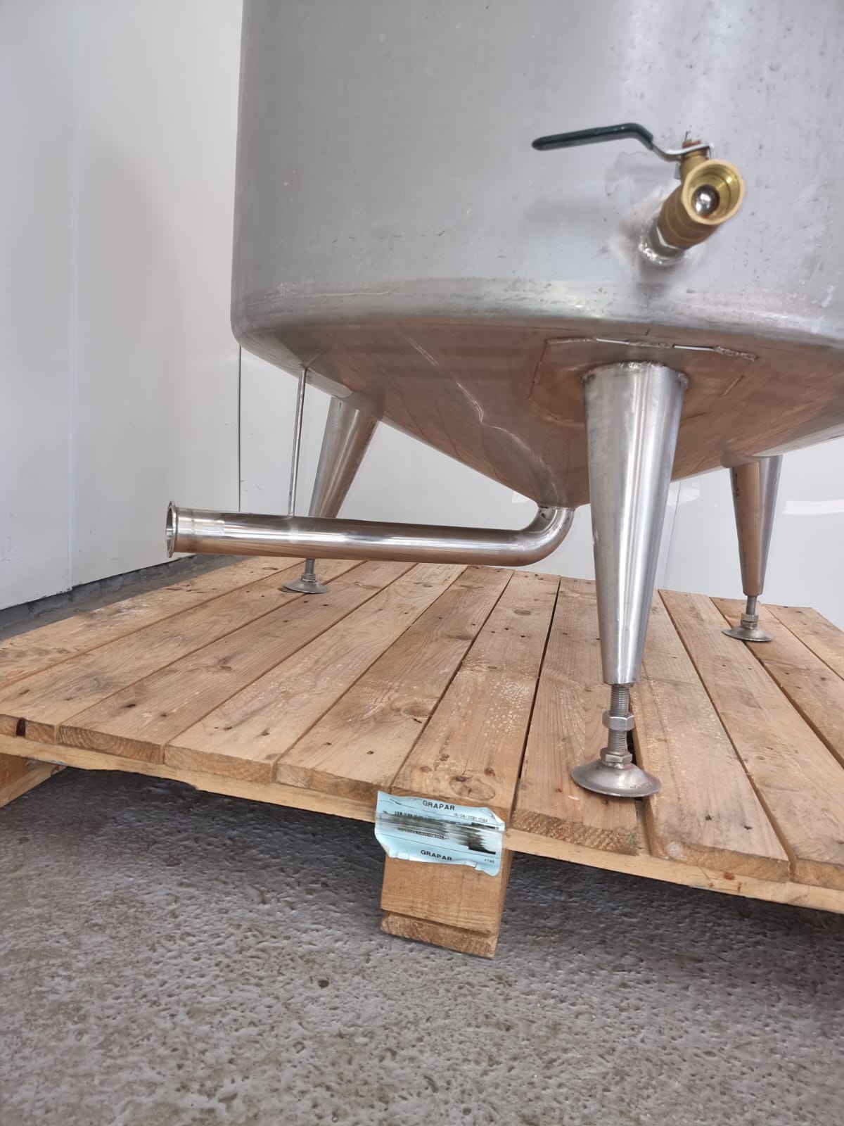 Used 300 litre stainless heated holding tank