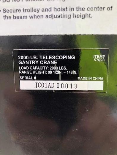Used Mobile Telescoping Gantry Crane