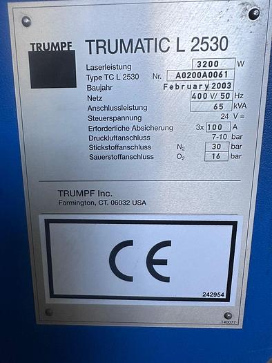 Gebraucht Laserschneidmaschine Trumpf Trumatic L2530