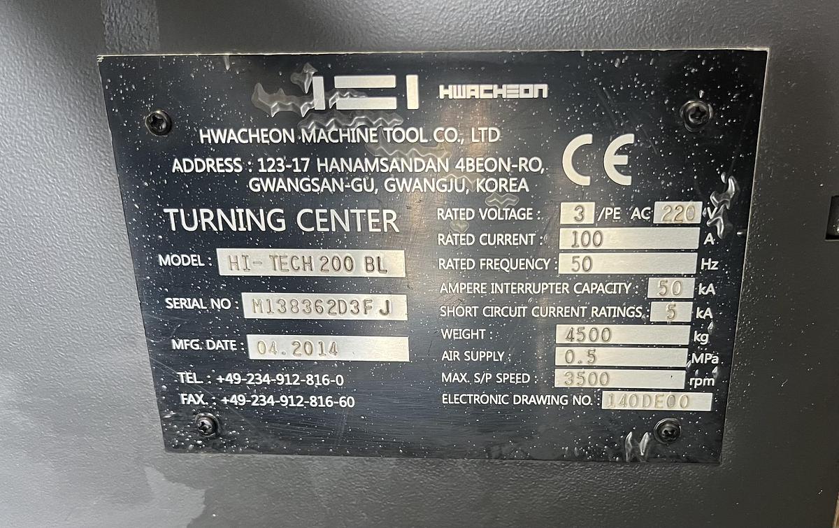 Gebraucht Drehmaschine HWACHEON Hi-Tech 200 Bl