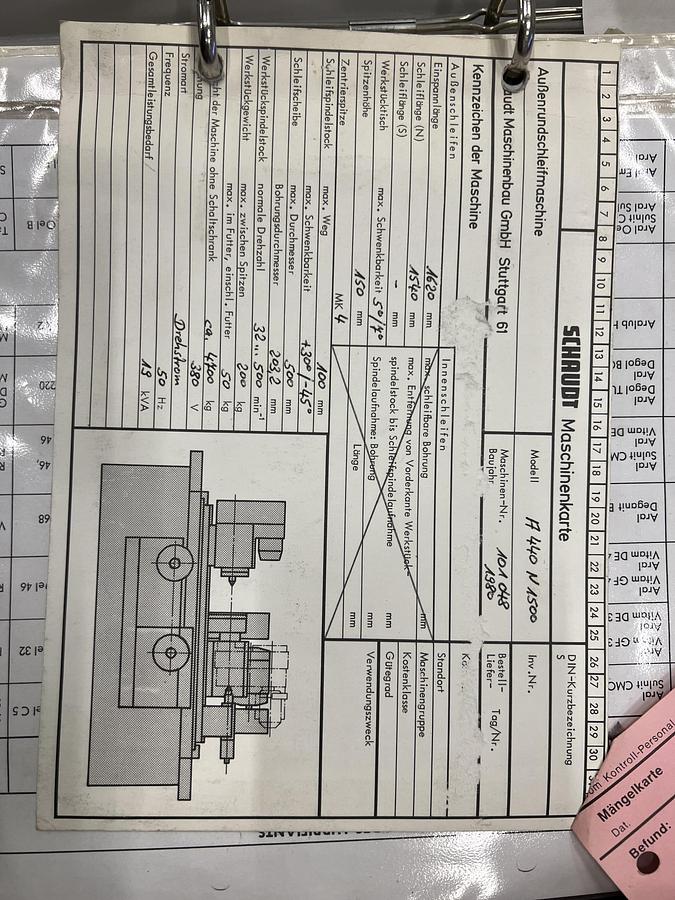 Gebraucht Rundschleifmaschine Schaudt A440 N1500