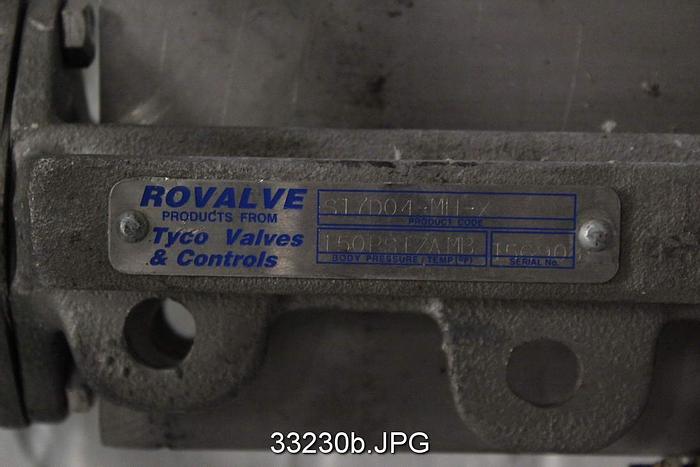 Used Rovalve S17-D04-MH-X 4" Hand Operated Knife Gate Valve #33230