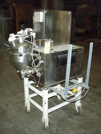 Used 10 LITER KORUMA HOMOGENIZING MIXER SYSTEM – S/S – VACUUM – JACKETED #8152