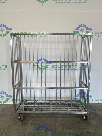 Used 60" x70" x22" Aluminum Cart/Cage w/ Wheels
