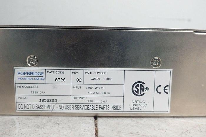Used Agilent G2589-80063 Popbridge E225107A Turbo Power Supply