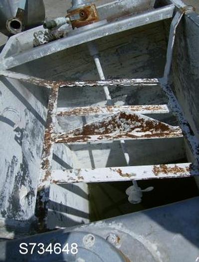 Used Tank, 125 Gallon, S/st, Rect, OT/FB, Agit Dr #S734648