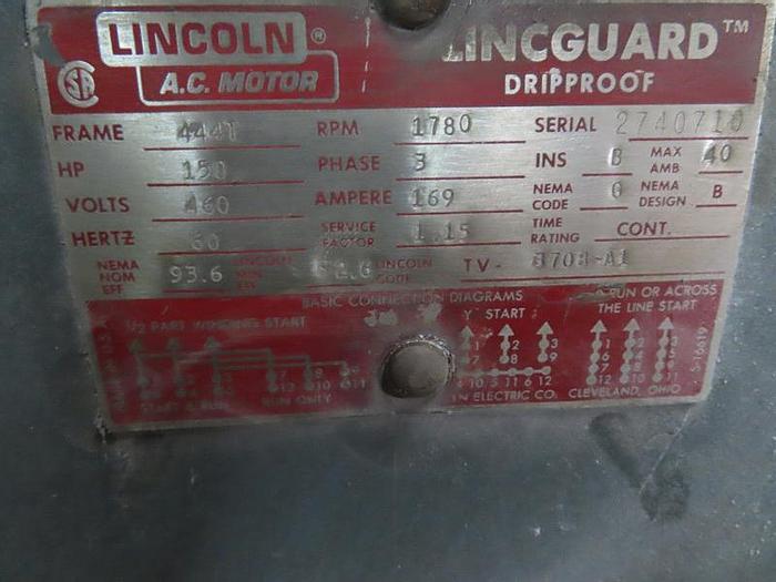 Used 150 HP NELMOR GRANULATOR MODEL G1436MB