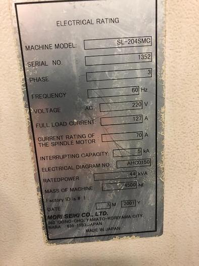 Used 2001 MORI SEIKI SL204SMC