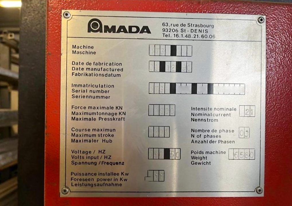 Used Amada Promecam 3000 x 100T - Press Brake - 1990