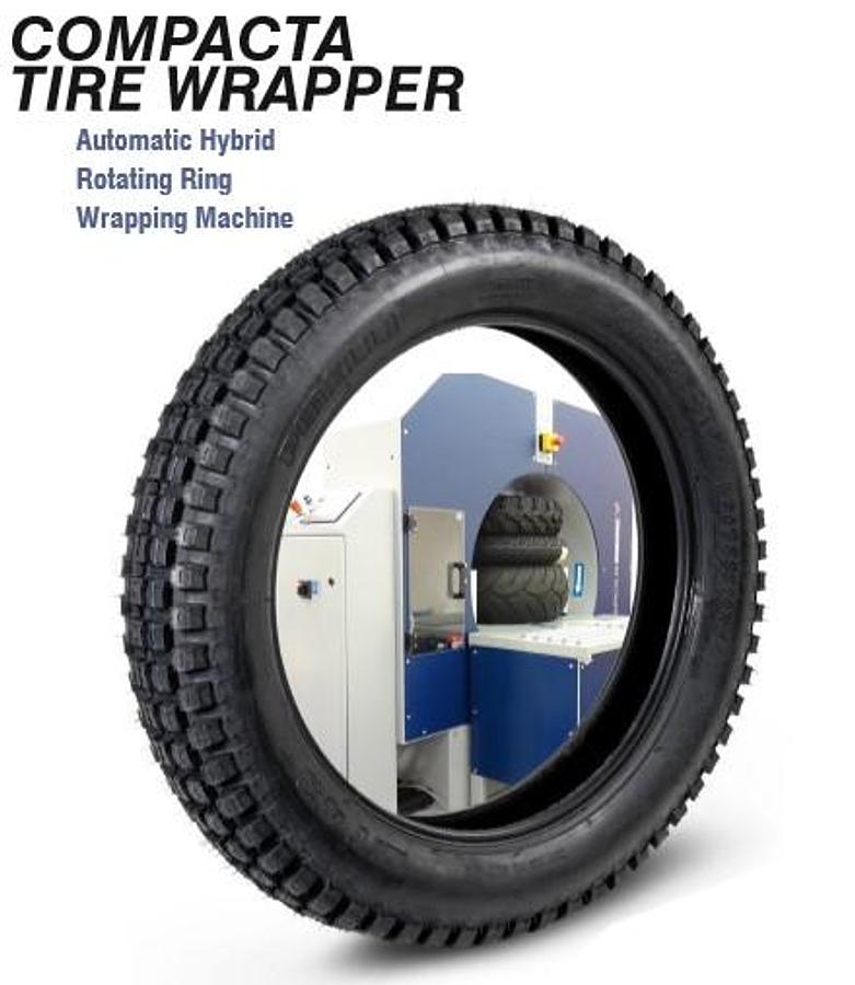 Compacta Tire Horizontal Stretch Wrapper – Fast, Reliable Tire Wrapping for Powersports and Lawn Equipment