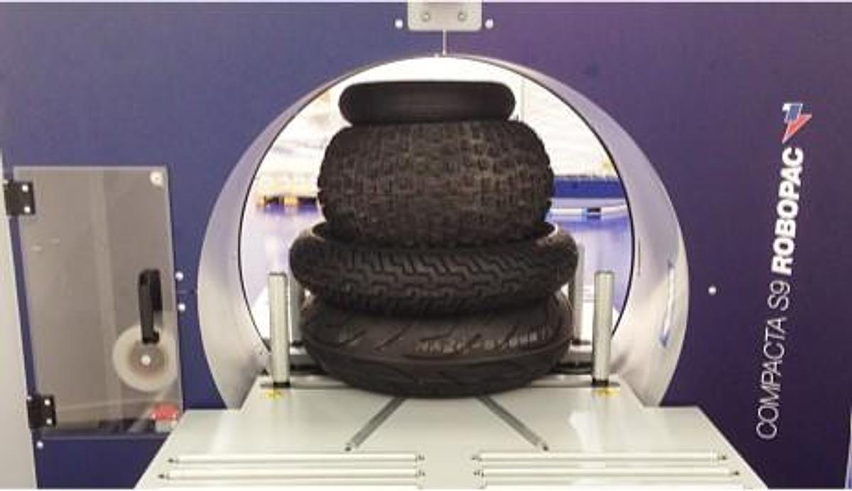 Compacta Tire Horizontal Stretch Wrapper – Fast, Reliable Tire Wrapping for Powersports and Lawn Equipment