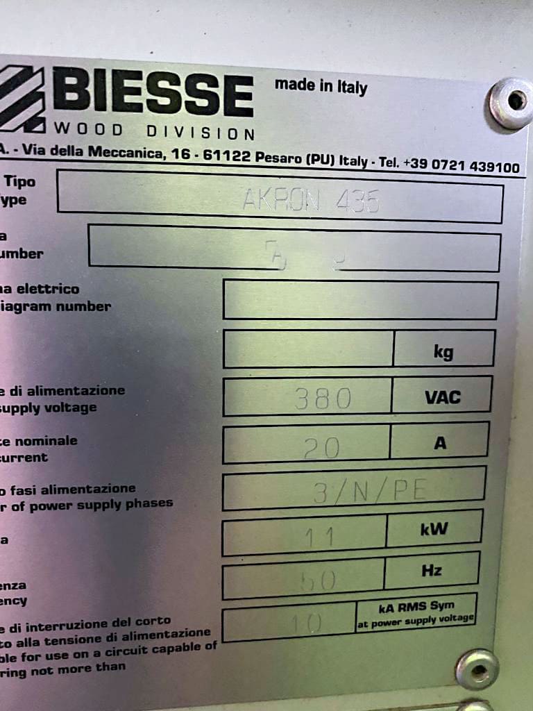 Used Biesse Akron 435 - Edgebanding - 2010