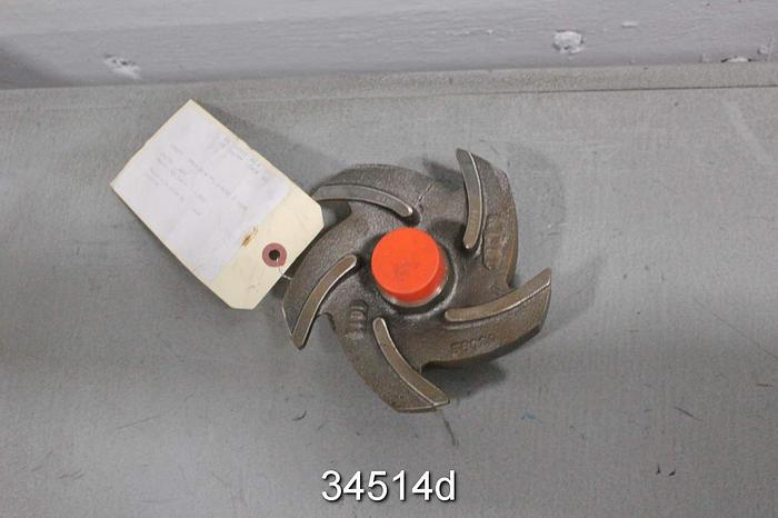 Used Goulds 3196 Impeller, 1.5x3x6", 5-Vane, 6" Diameter, Pattern 56089 #34514