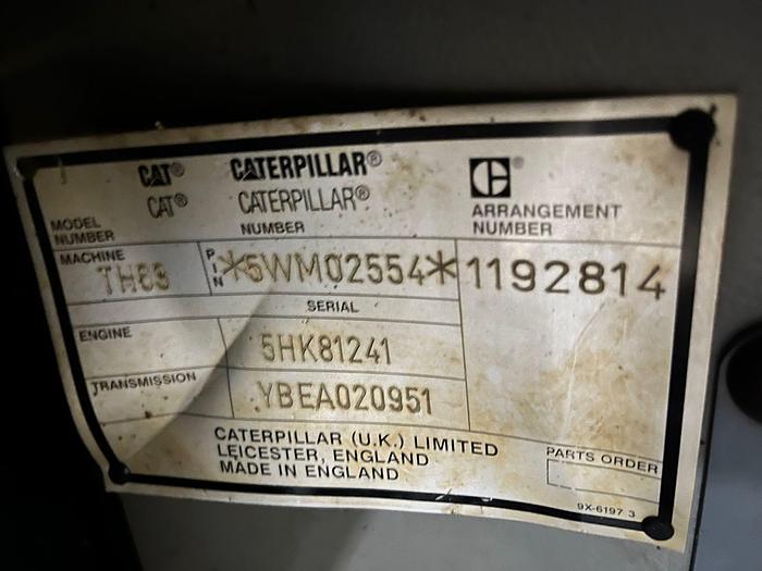 Used CATERPILLAR TELEHANDLER MODEL TH 63 W/ FORKS AND BUCKET