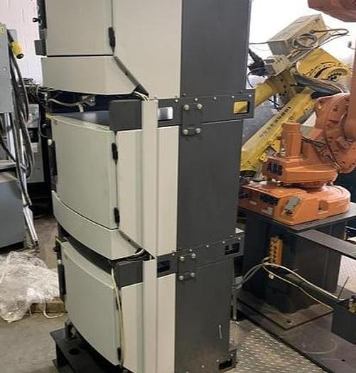 Used ABB IRB 1600-5/1.45 DUAL ARM ROBOTIC CELL WITH ABB TYPE MTC 750 POSITIONER AND IRC5 CONTROLLERS