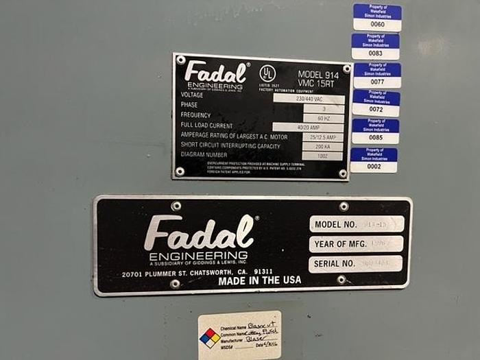 Used 1996 Fadal VMC15XT
