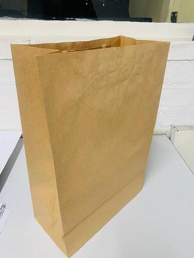 Used (visible in production) NEWLONG 117T+ 506TH - Reel Fed paper bag machine with Flat handles unit