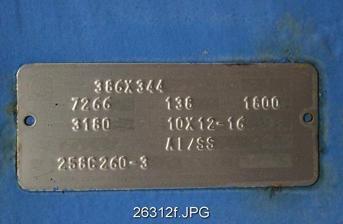 Unused Goulds 3180 Goulds 3180, 10X12X16, Impeller Diameter 386X344, 7266 Gpm @ 138 Ft Head, 1800 Rpm, On Base, New #26312