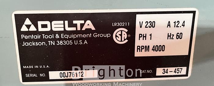 Used Delta Unisaw used Cabinet saw c/w router #BM2338