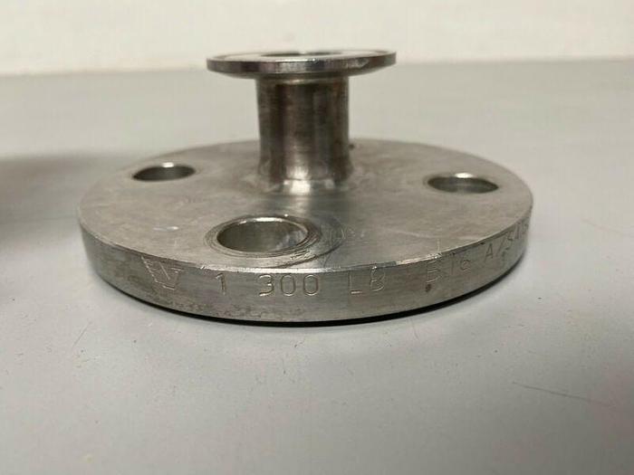 Used Stainless Steel A/SA182 Flange to Sanitary Fitting w/ 17" Dip Tube & 1" SF