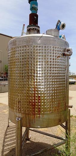 Used Tank, 550 Gallon, S/st, Agit, Jkt, DT/DB, 52" x 60", #S742669