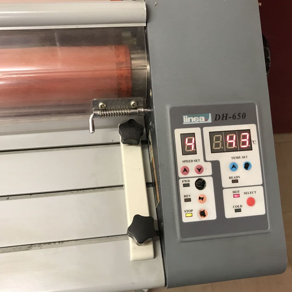 Used Linea DH-650 Roll-Fed A1 Hot Laminator - Grey Version