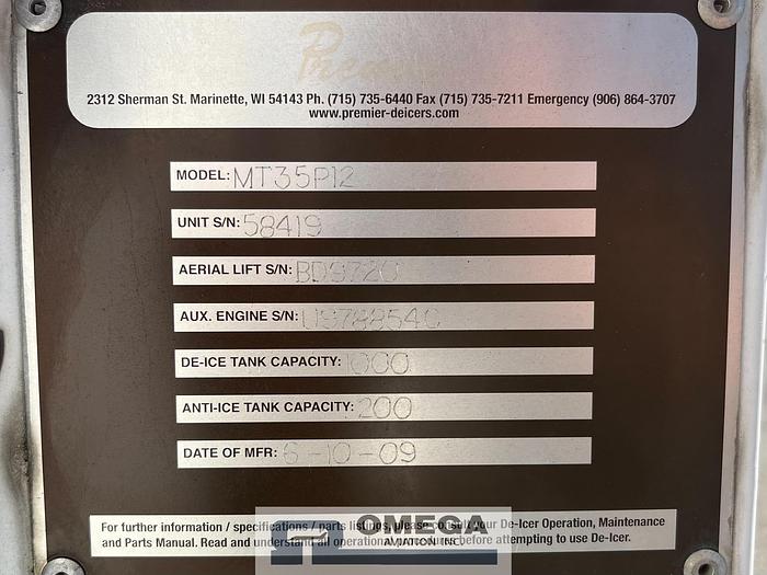 Used 2009 Premier MT35P12