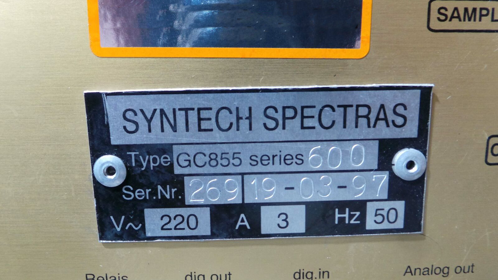 Used Syntech Spectras GC855 Syntech Spectras, GC855 / Seroes 600 / 220V / 3A / 50Hz