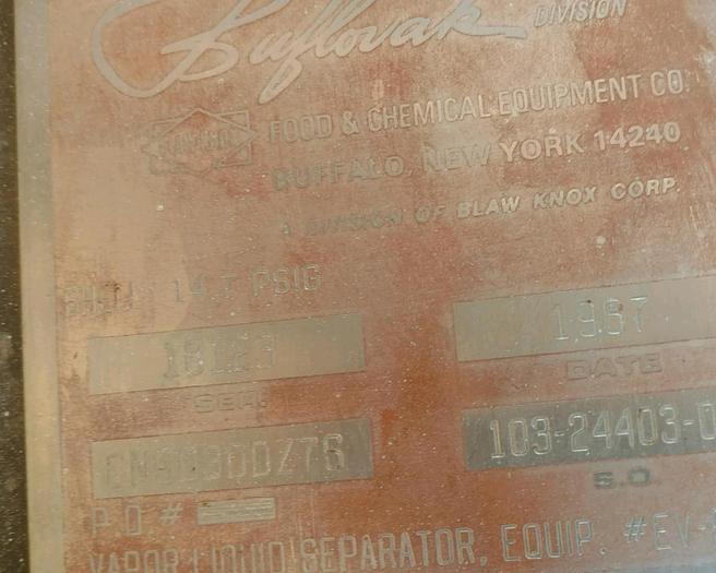 Used Evaporator, Caustic, Blaw Knox, 125 lb/hr, Drum Flaker, #L738570