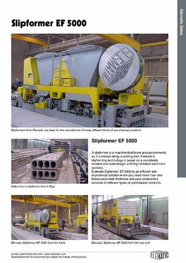 Used 2005 Elematic EF 5000 Slipformer