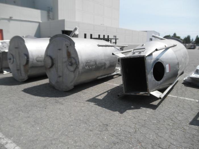 Used Bin, 175 CF, S/st, 60" X 10', Live Bin Bottom, Auger (3) #S740527