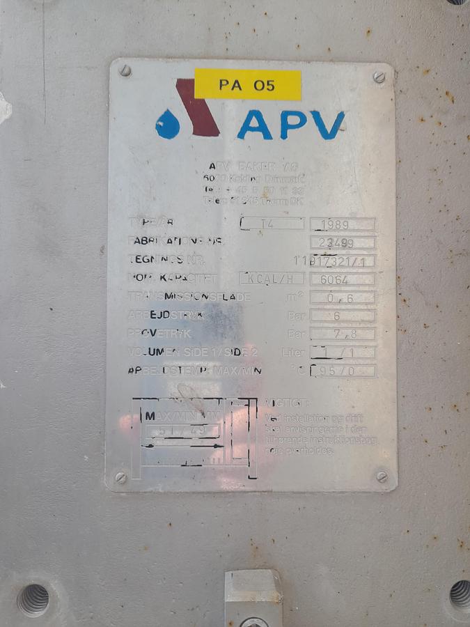 Used Pladevarmeveksler, rustfri syrefast stål - APV