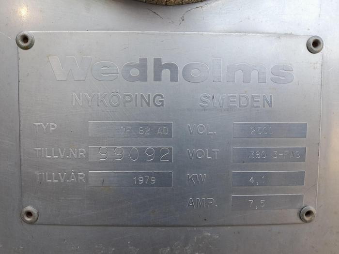 Used Tank, rustfrit stål - Wedholms