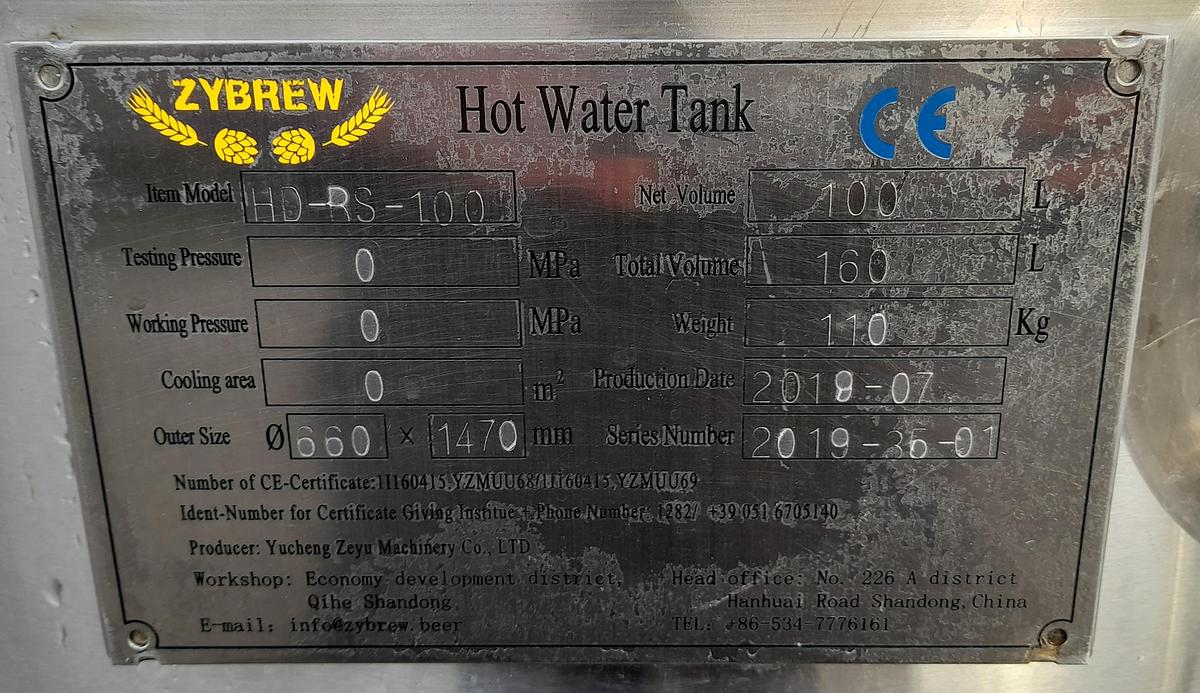 Used Tank, rustfrit stål - Zybrew