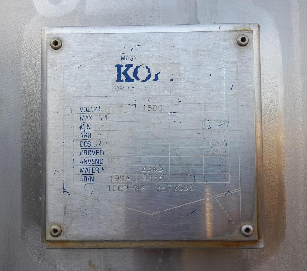 Used Tank, rustfrit stål - KOFA