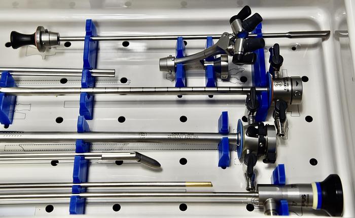 Used Olympus Cystoscopy Complete Set with A22002A, A22003A and Stainless Instruments