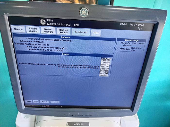 Gebraucht GE LOGIQ E9 Flachbildschirm-Ultraschallgerät inkl. 1 Sonde und DVD-Brenner