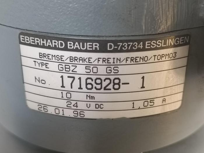 Gebraucht Kegelrad Getriebemotor mit Bremse, 58rpm, SG3-14/DK84-200L-V3618, Bauer, gebraucht-Top