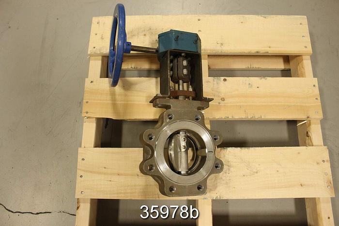 Used Neles Jamesbury 4 815L TT 3600MT 4" Hand Operated Butterfly Valve #35978