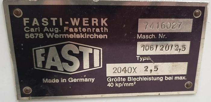Gebraucht Rundbiegemaschine Fasti 106-20-2,5