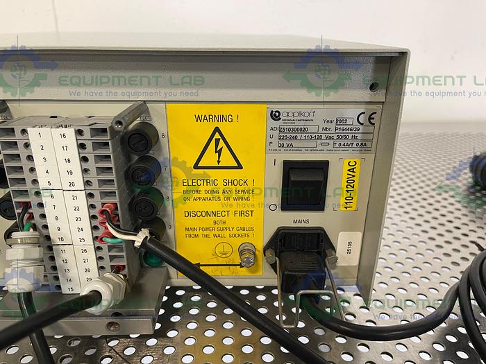 Used Applikon  ADI 1030 Bio Controller w/ pH, dO2(pol) Temperature Cables