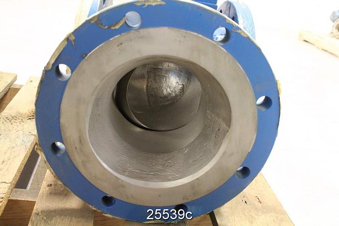 Used Neles Jamesbury  Three Way Ball Valve, 8", Body Cf8M, Jamesbury St 1200 Actuator, Ne 726/U Positioner, Jamesbury, Cf8M, Storeroom Spare #25539