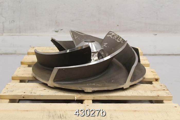 Unused Sulzer APT 55-12 Stainless Steel 5-Vane Open Type Impeller #43027